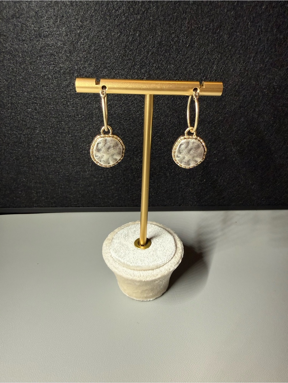 Gold Hoop Coin Drop Earrings 🗽🖤